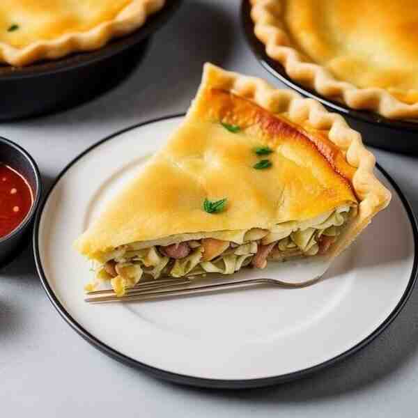 Пирог капустный с курицей
